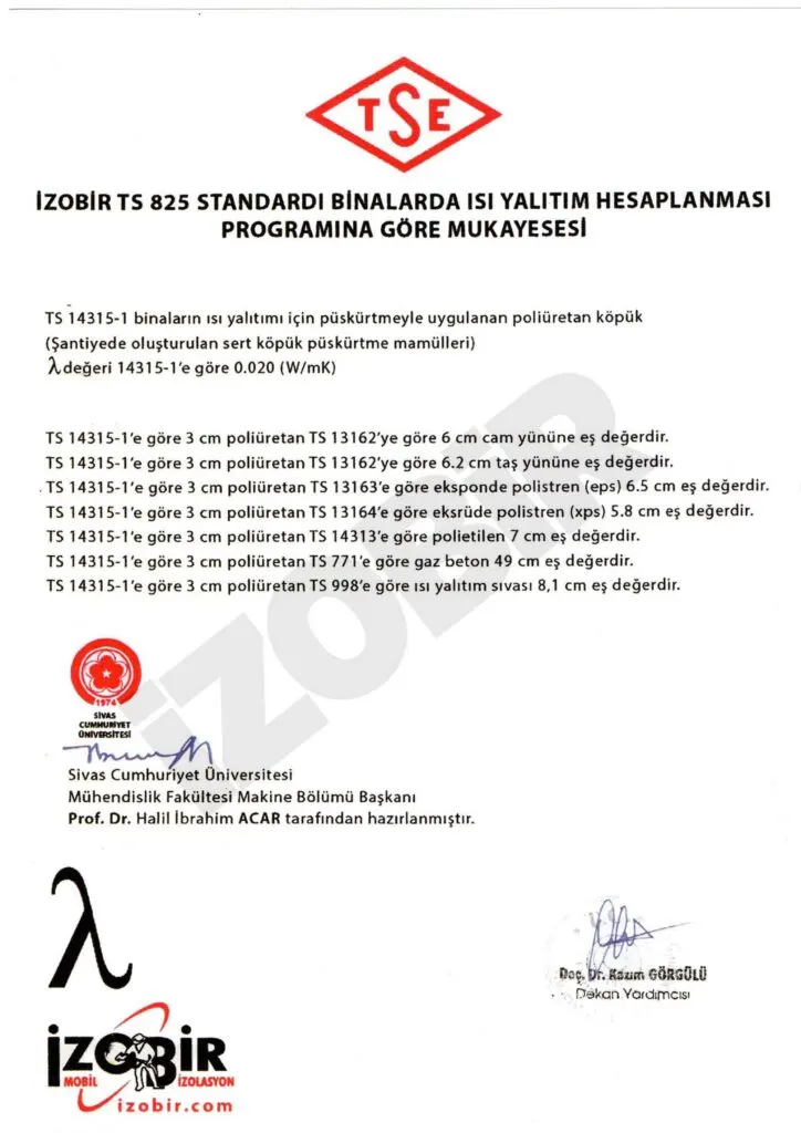Binalarda Isı Yalıtım Hesaplaması — belge görseli