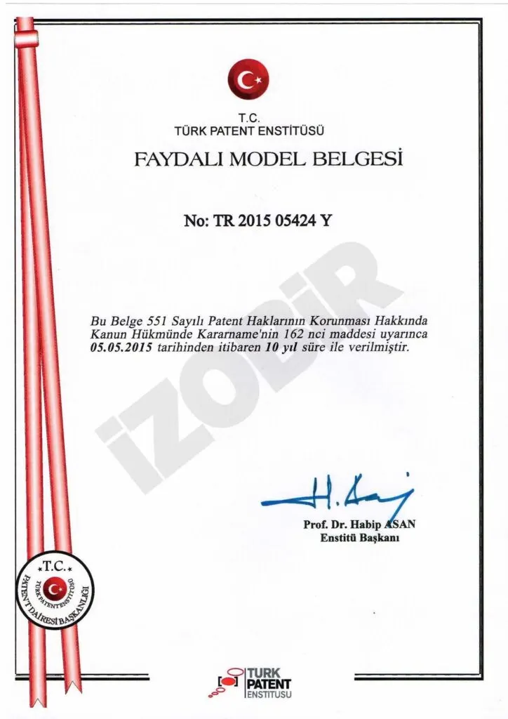 Faydalı Model Belgesi — belge görseli